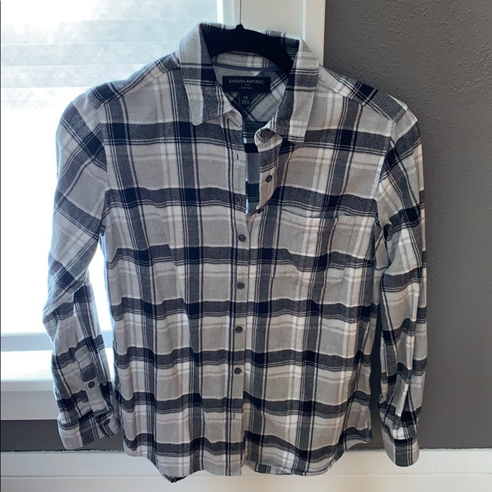 Women’s XS Banana Republic Soft Wash Flannel Top
